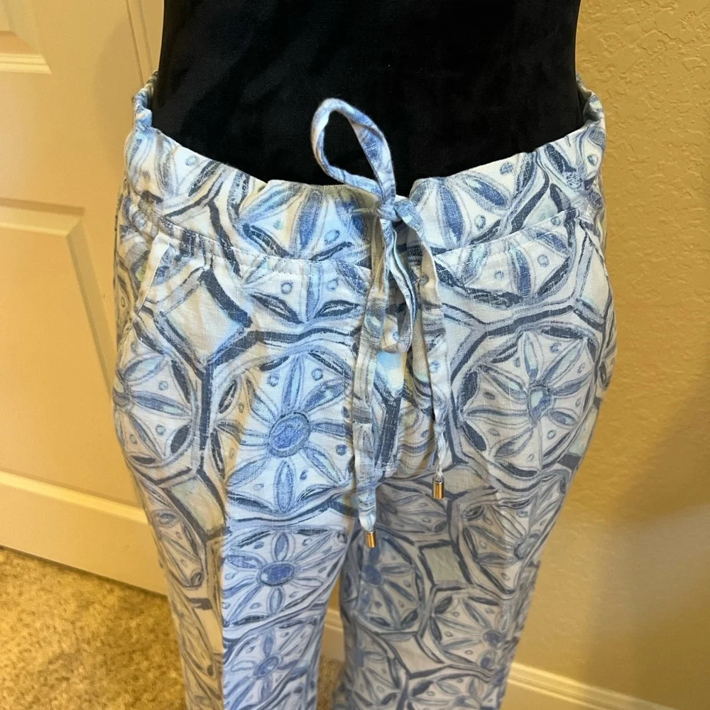 Tommy Bahama Blue and White Patterned Pants - Picture 3 of 9